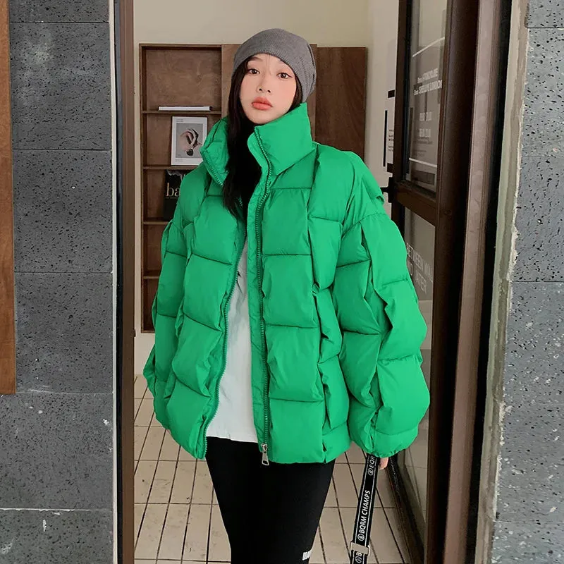 Snow Wear Coat Women Parkas Down Cotton Jacket Warm Female Casual Loose Winter Jackets Padded Puffer Parka Outerwear