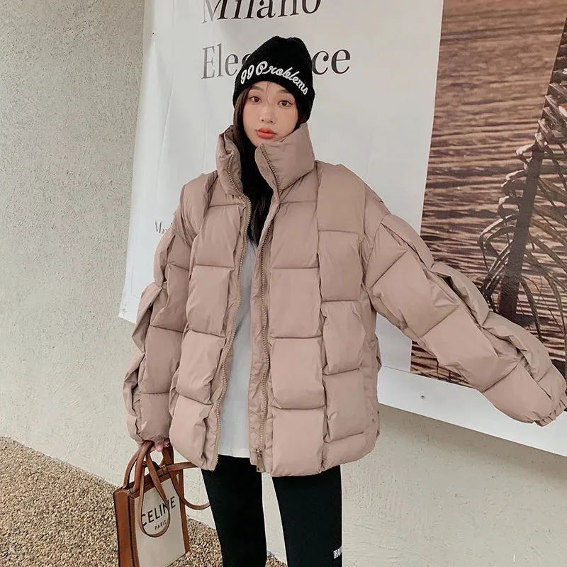 Snow Wear Coat Women Parkas Down Cotton Jacket Warm Female Casual Loose Winter Jackets Padded Puffer Parka Outerwear