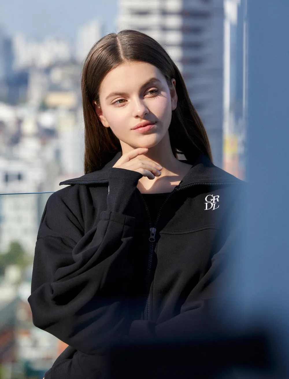 🌡️Soft Pin-tuck Crop Fluff Zip-Up