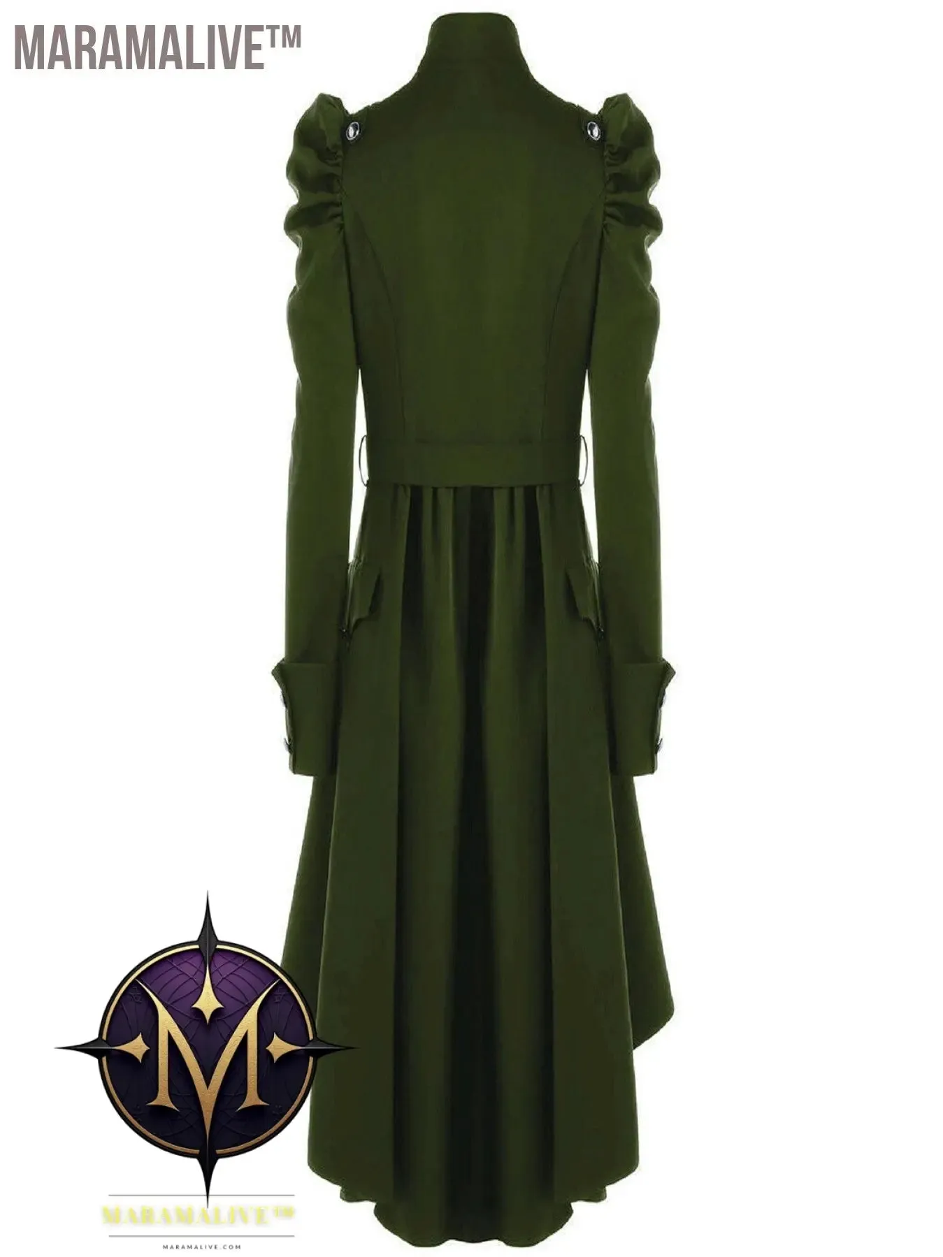 Solid Double Breasted Pea Coat, Belted Buckle Spring Mid-Long Lapel Outerwear, Women's Clothing