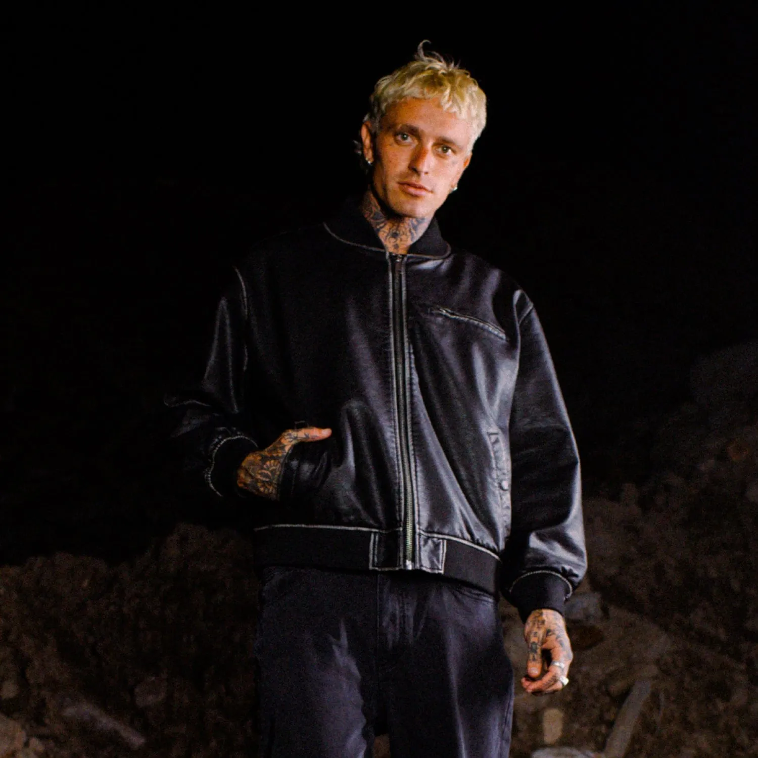 Solstice Bomber Jacket in Washed Black
