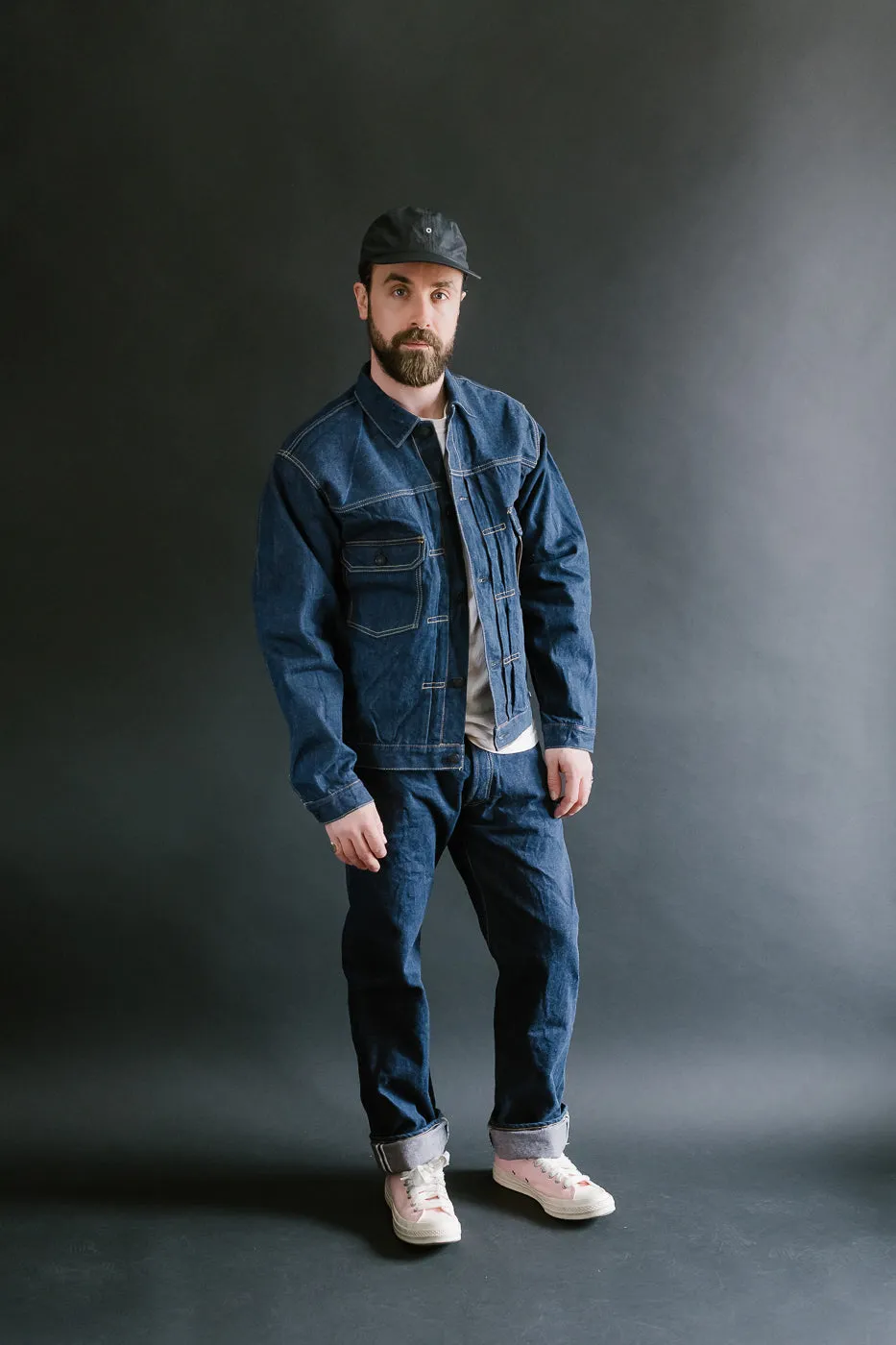 SP-116 - 45th Anniversary "Ai Sa" Type II Selvedge Jacket - Natural Indigo, Sakura