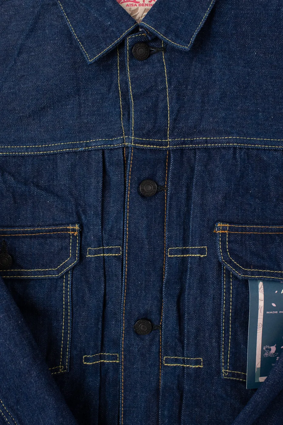 SP-116 - 45th Anniversary "Ai Sa" Type II Selvedge Jacket - Natural Indigo, Sakura