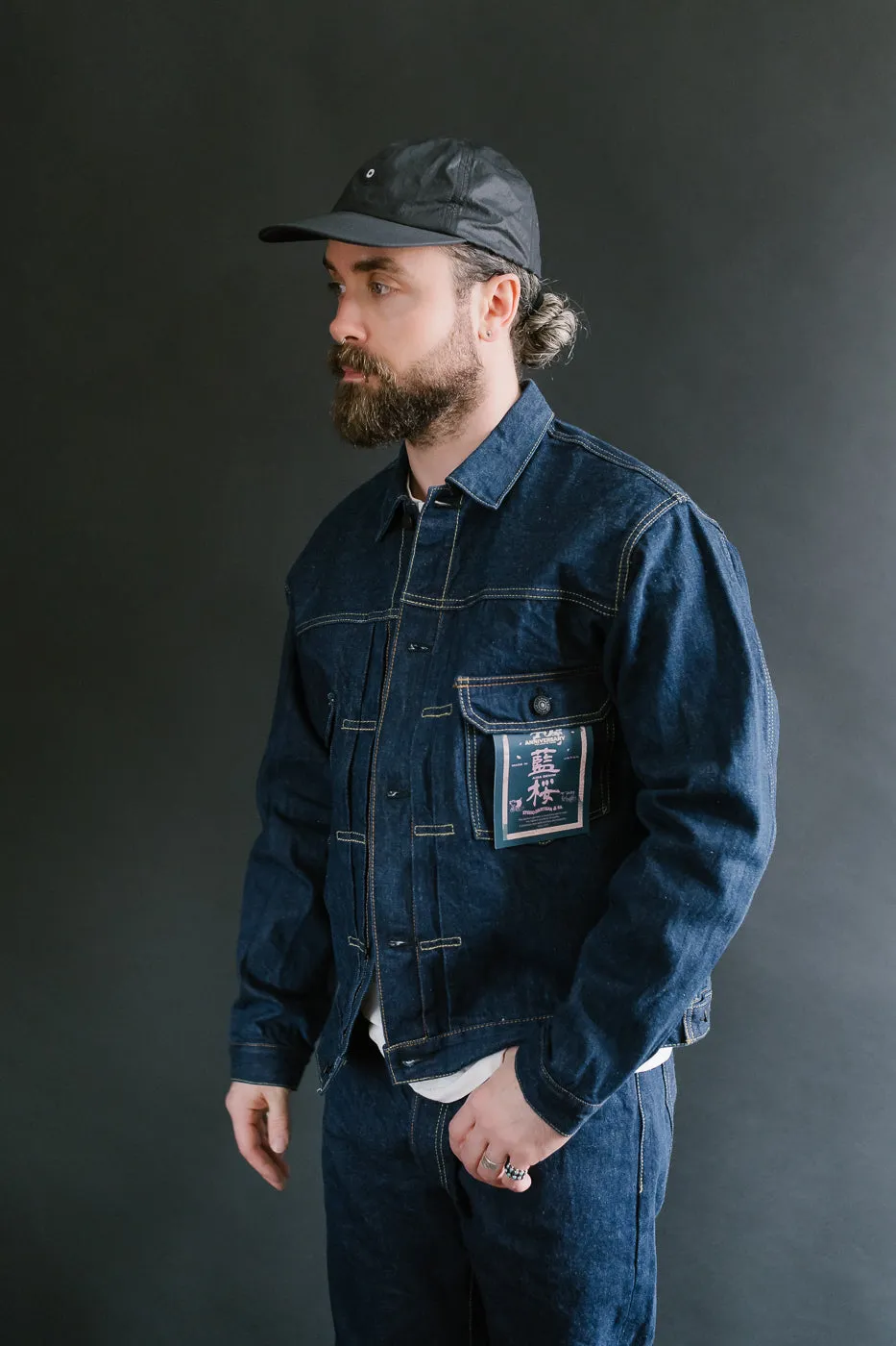 SP-116 - 45th Anniversary "Ai Sa" Type II Selvedge Jacket - Natural Indigo, Sakura