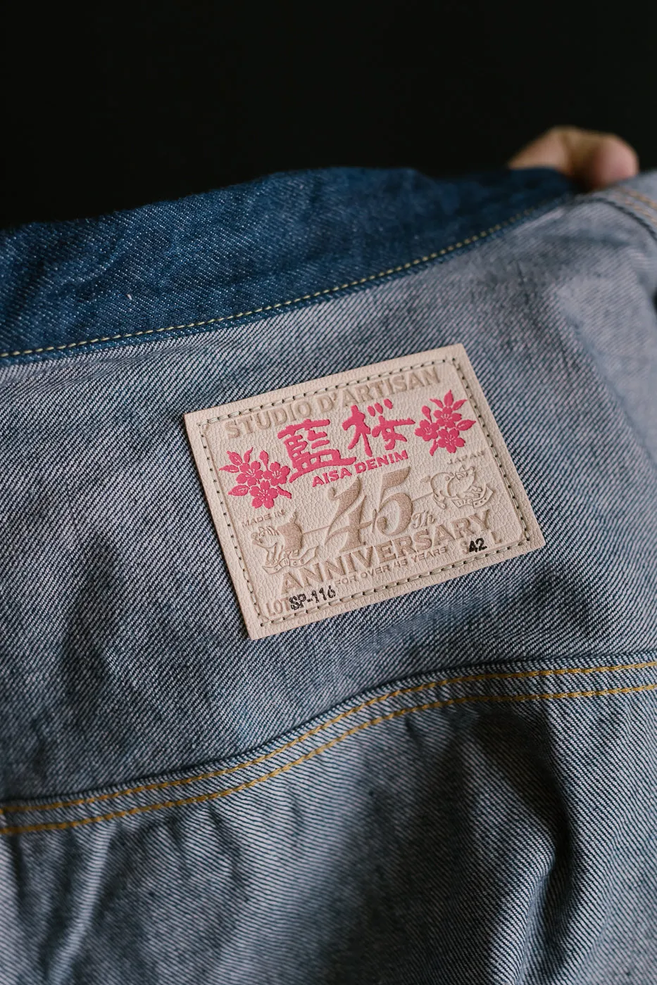 SP-116 - 45th Anniversary "Ai Sa" Type II Selvedge Jacket - Natural Indigo, Sakura