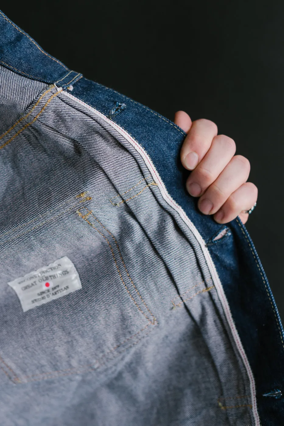 SP-116 - 45th Anniversary "Ai Sa" Type II Selvedge Jacket - Natural Indigo, Sakura