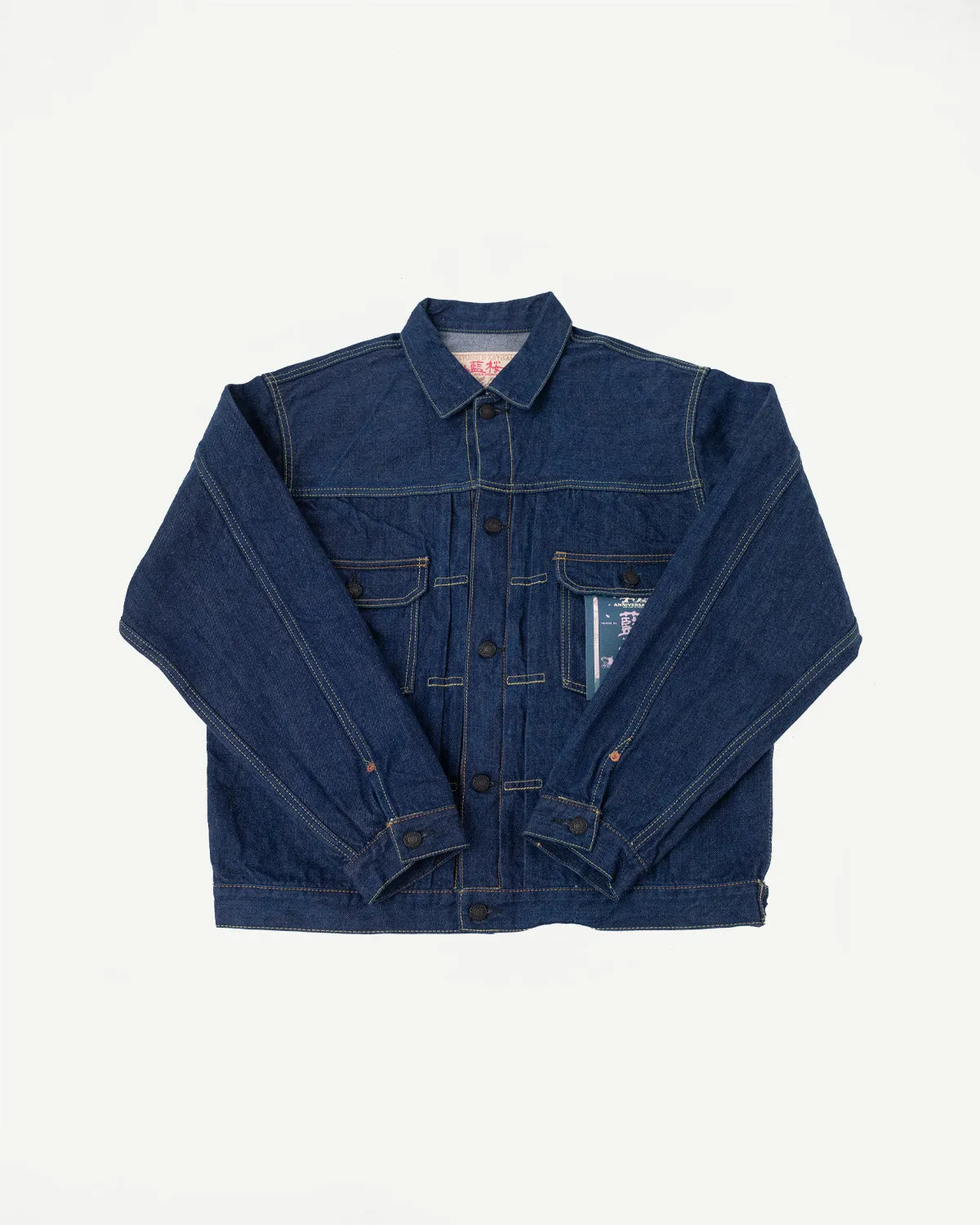 SP-116 - 45th Anniversary "Ai Sa" Type II Selvedge Jacket - Natural Indigo, Sakura
