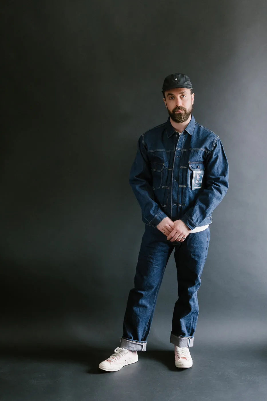 SP-116 - 45th Anniversary "Ai Sa" Type II Selvedge Jacket - Natural Indigo, Sakura