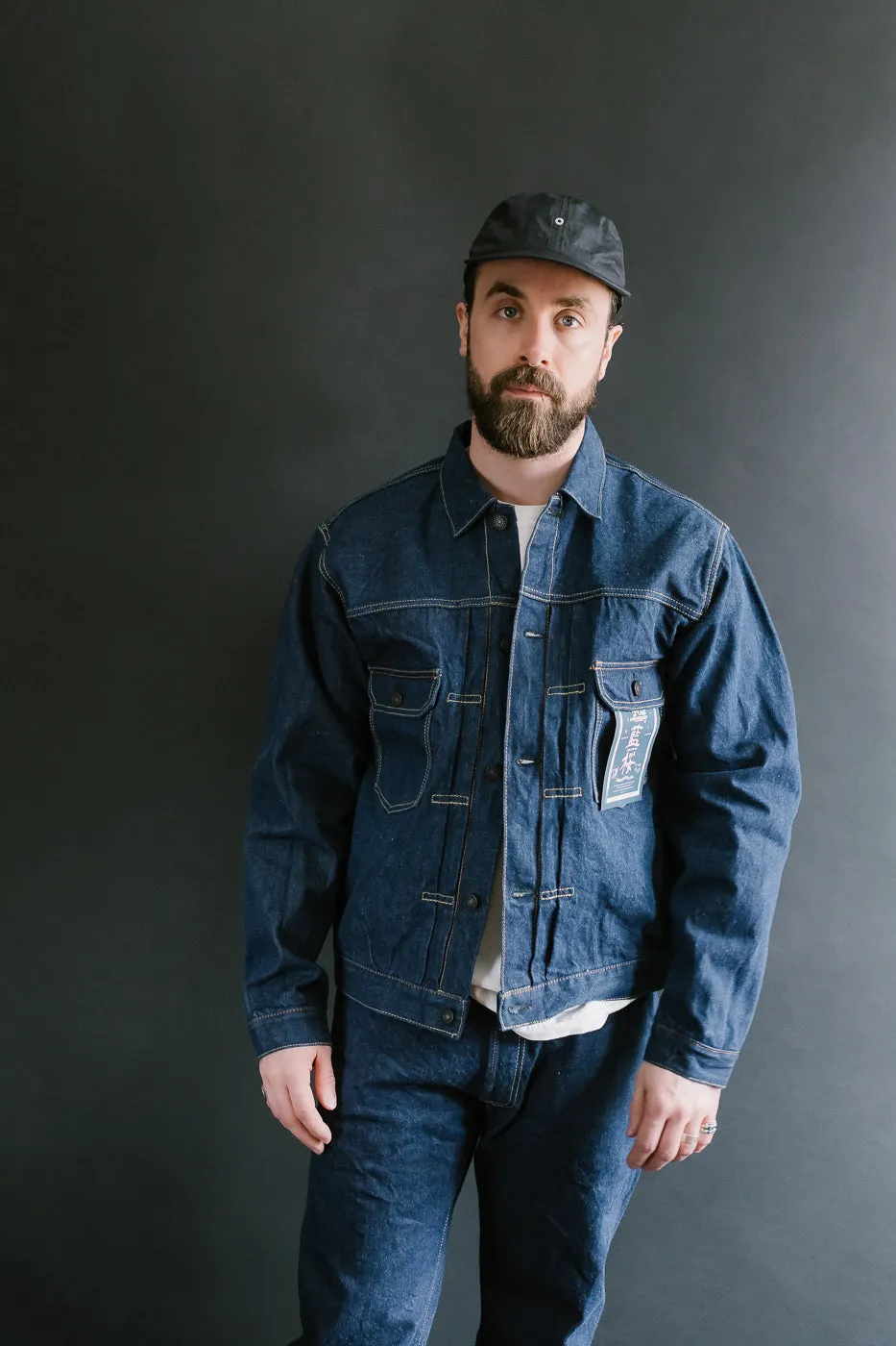 SP-116 - 45th Anniversary "Ai Sa" Type II Selvedge Jacket - Natural Indigo, Sakura