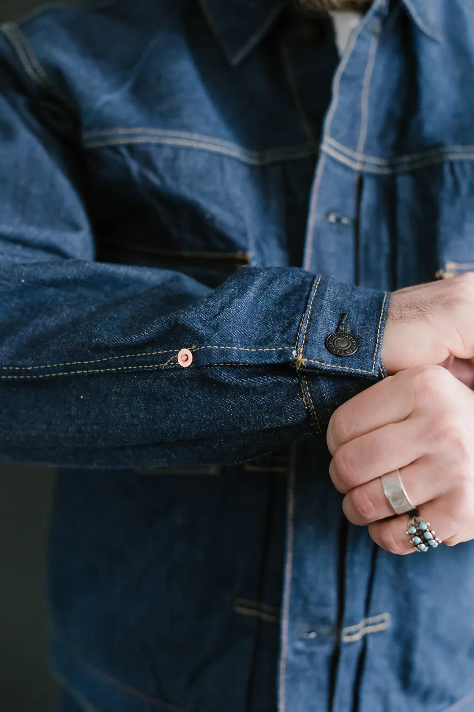 SP-116 - 45th Anniversary "Ai Sa" Type II Selvedge Jacket - Natural Indigo, Sakura