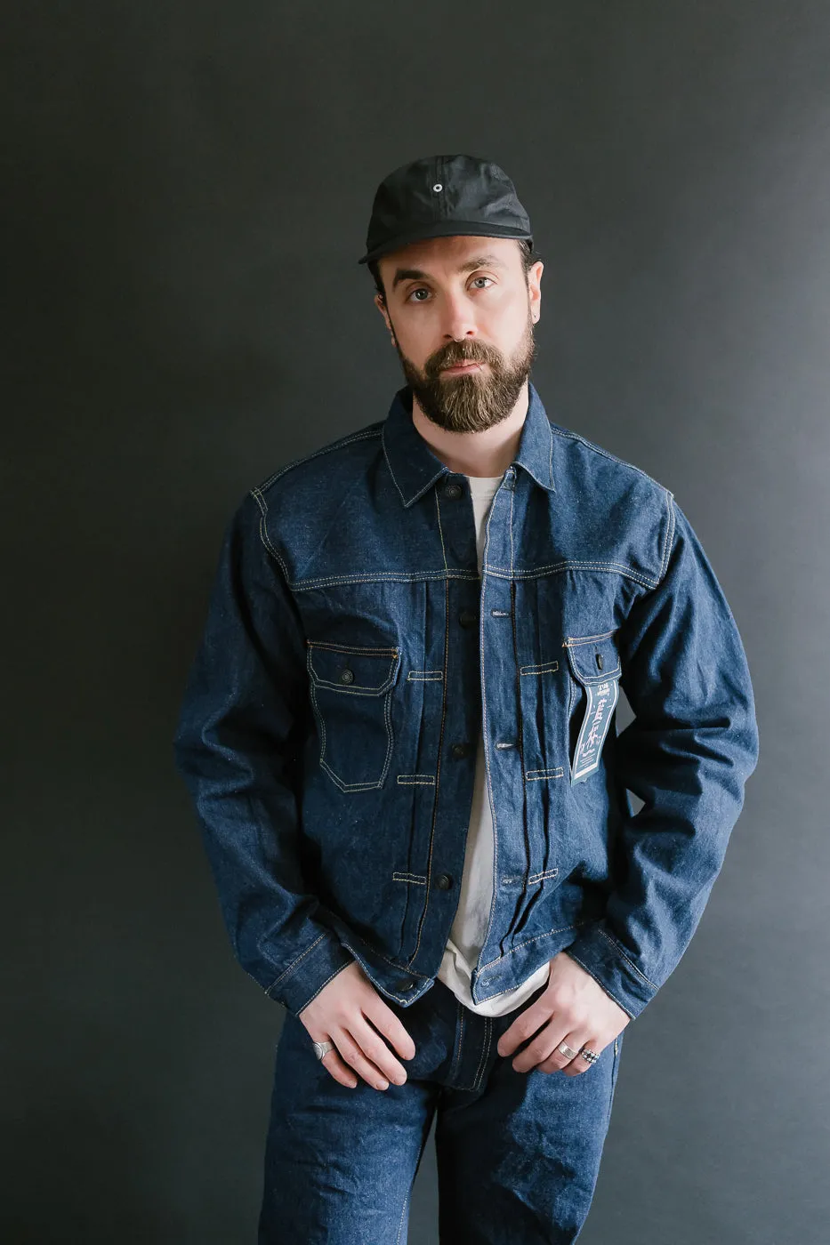 SP-116 - 45th Anniversary "Ai Sa" Type II Selvedge Jacket - Natural Indigo, Sakura