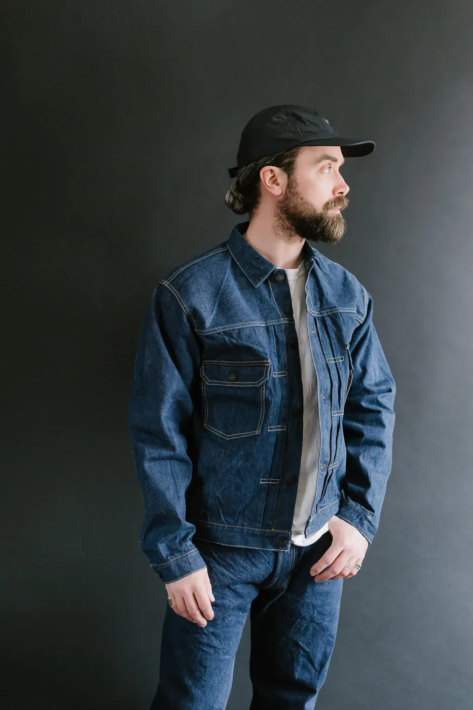 SP-116 - 45th Anniversary "Ai Sa" Type II Selvedge Jacket - Natural Indigo, Sakura