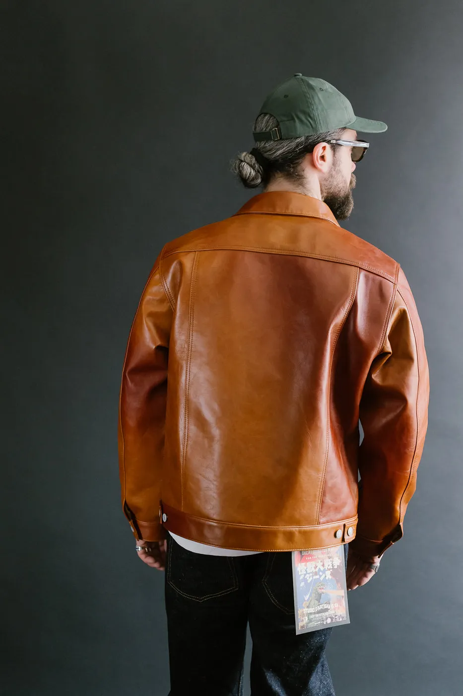 SP-123 - Hand-Dyed Horsehide Leather Type II Jacket - Brown