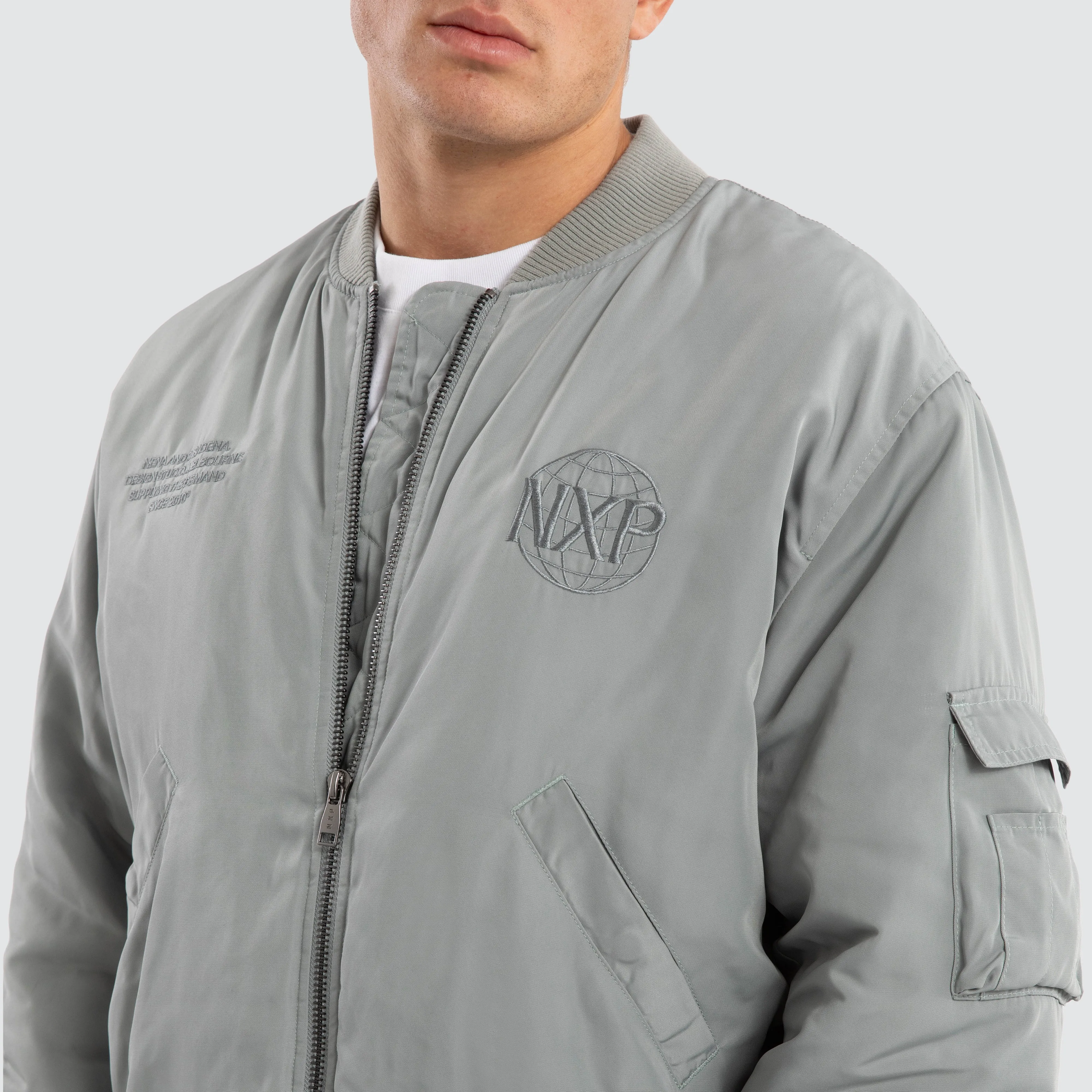 Spare Bomber Jacket Neutral Grey