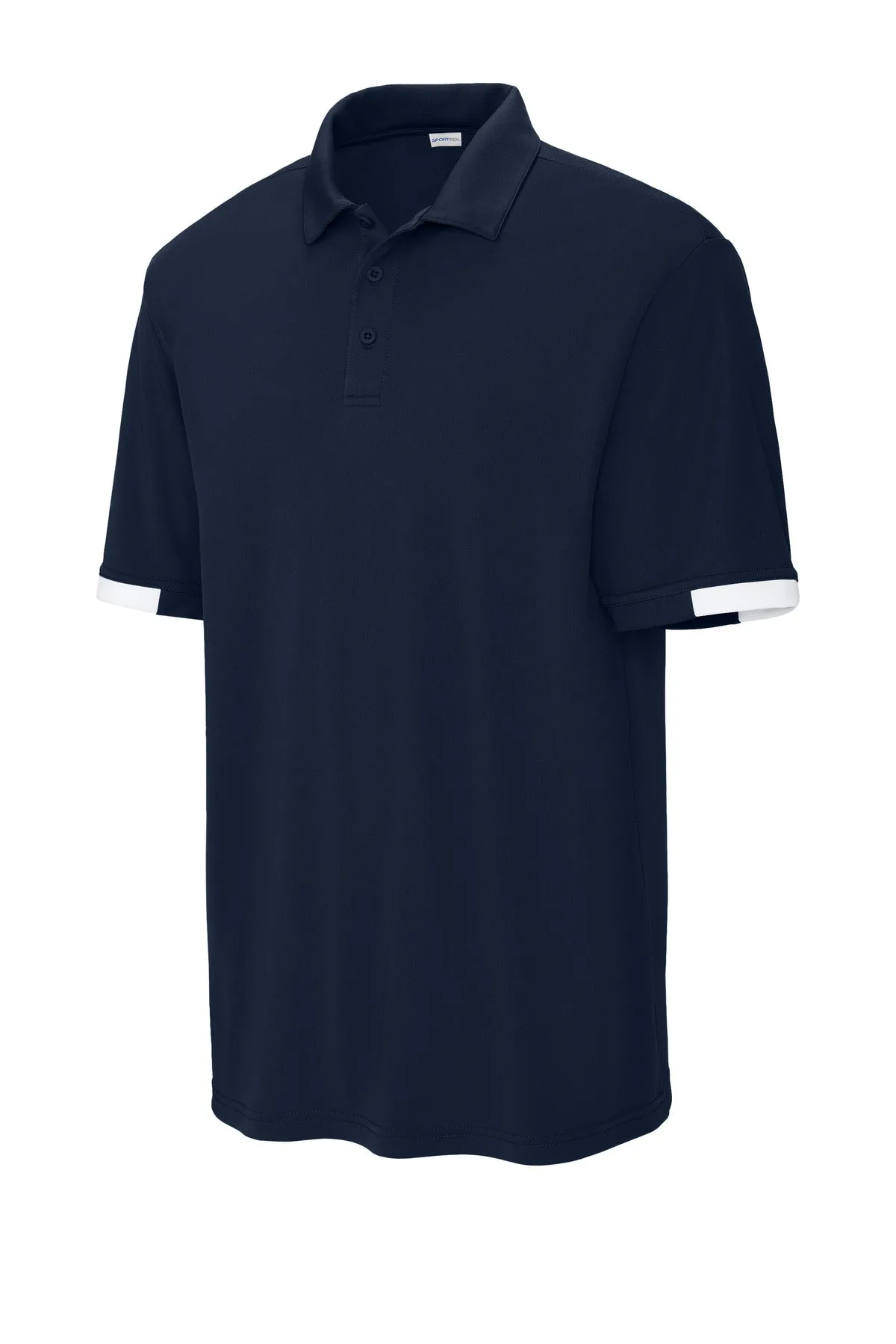 Sport-Tek Club Colorblock Polo ST444 True Navy/ White