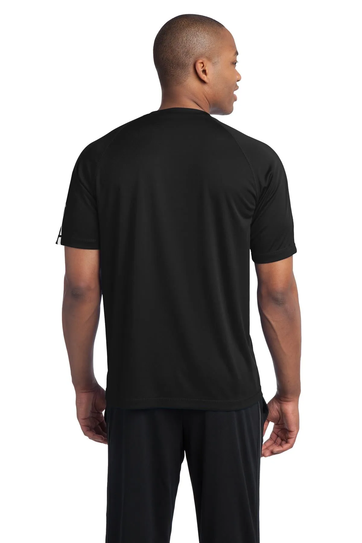 Sport-Tek Colorblock PosiCharge Competitor Tee. ST351 Black/ White
