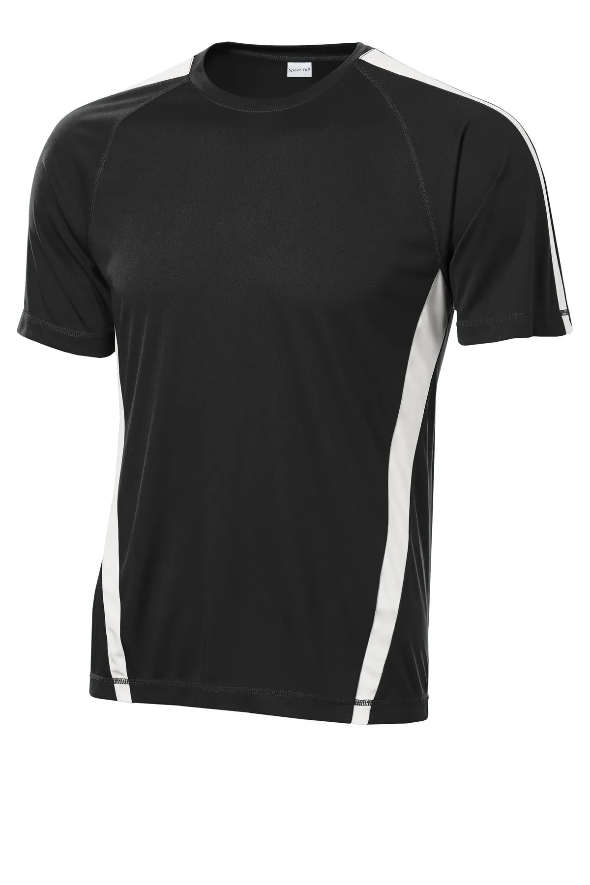Sport-Tek Colorblock PosiCharge Competitor Tee. ST351 Black/ White