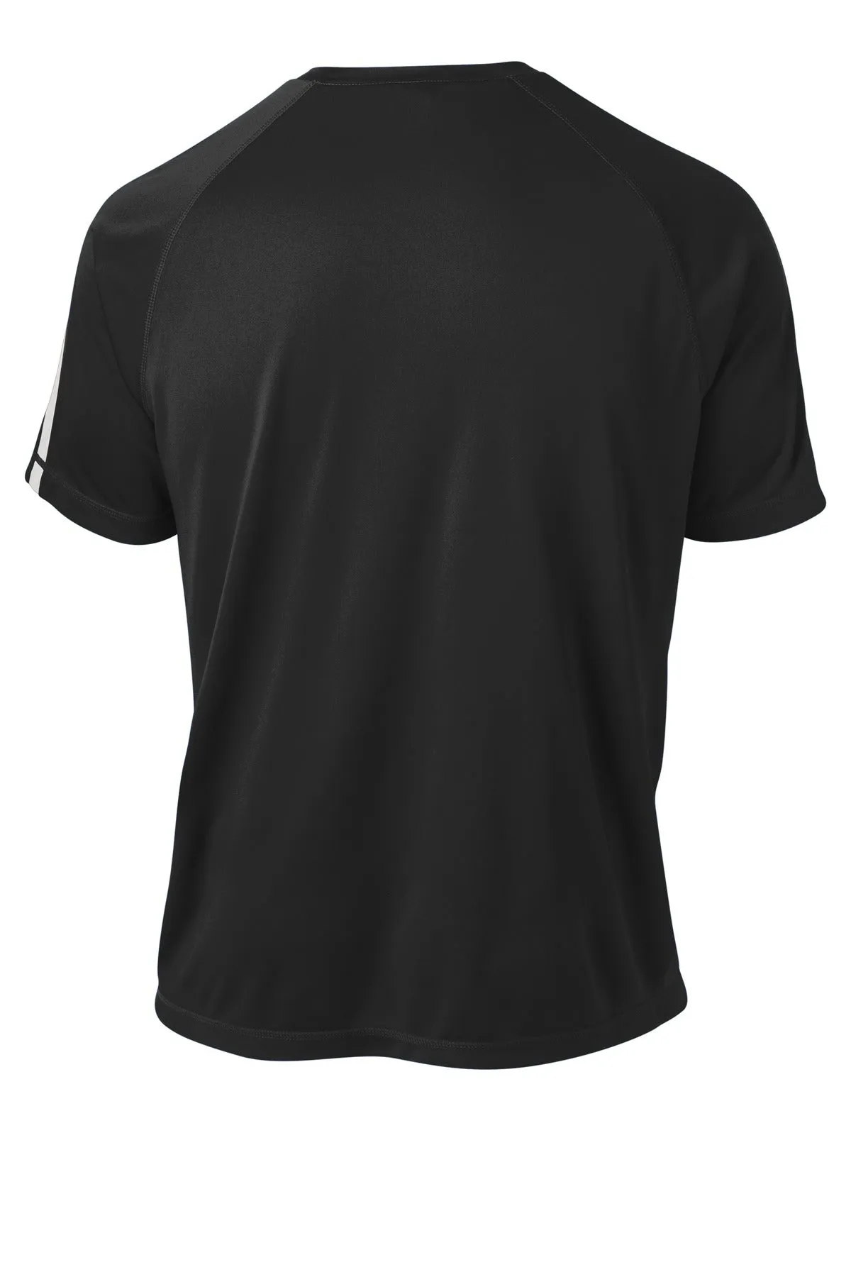 Sport-Tek Colorblock PosiCharge Competitor Tee. ST351 Black/ White