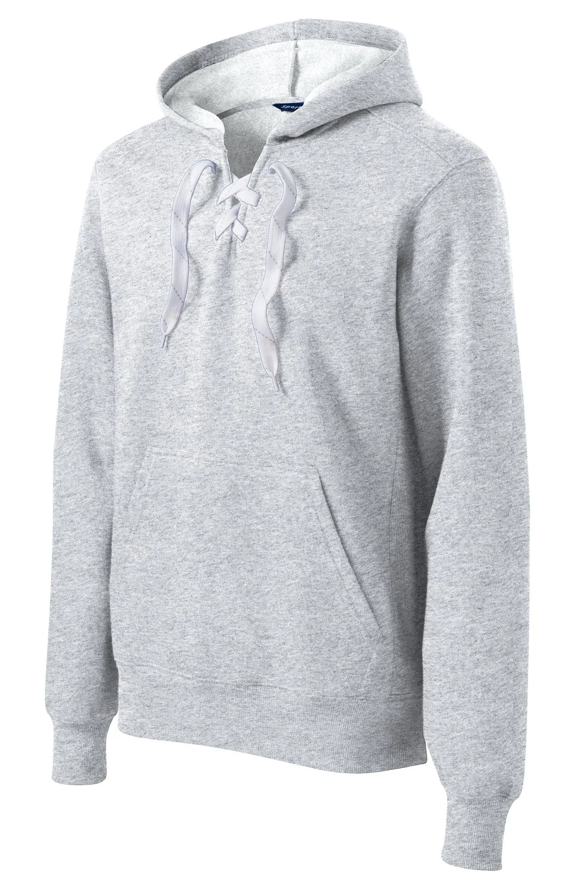 Sport-Tek Lace Up Pullover Hooded Sweatshirt. ST271 Athletic Heather