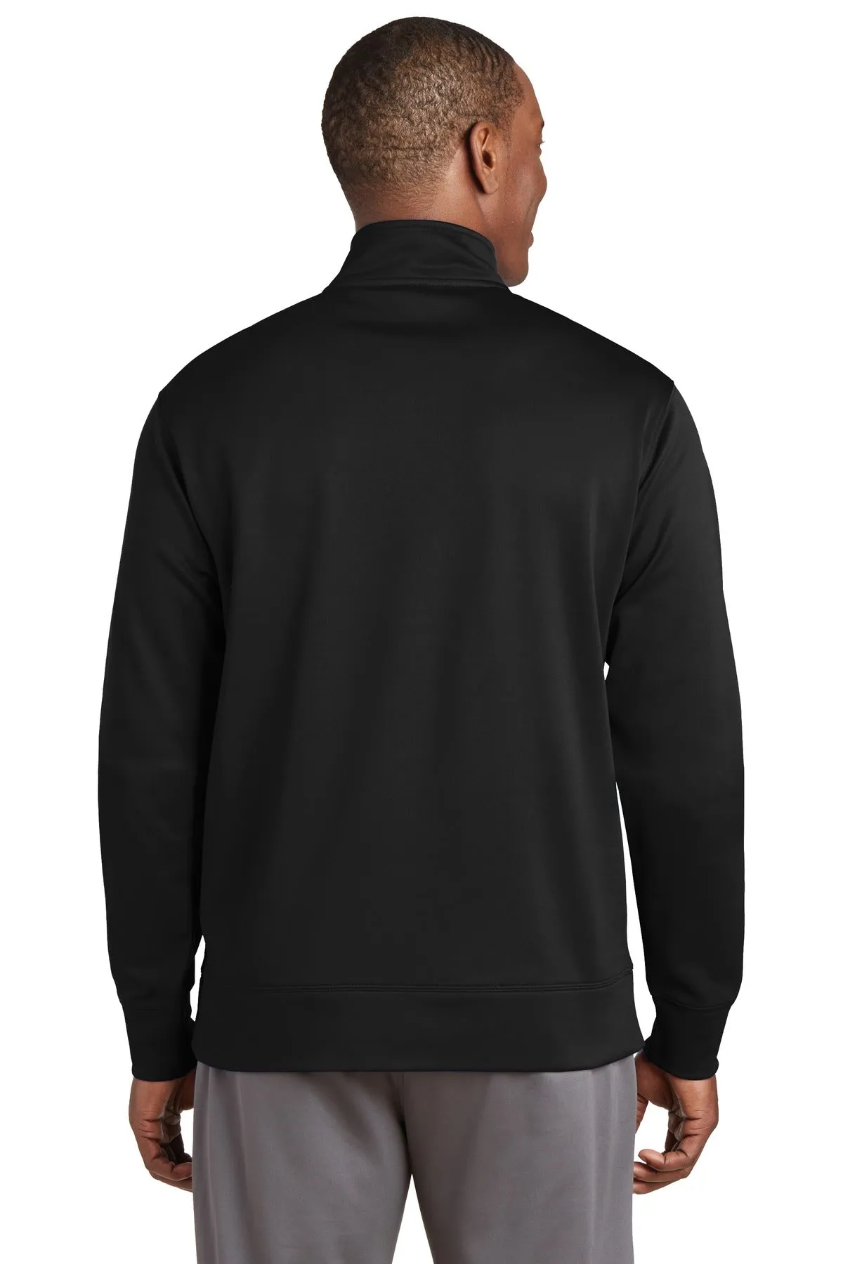 Sport-Tek Sport-Wick Fleece Full-Zip Jacket.  ST241 Black