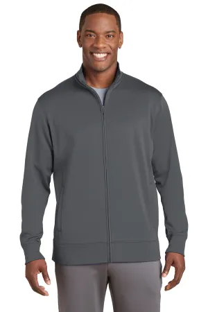 Sport-Tek Sport-Wick Fleece Full-Zip Jacket.  ST241 Dark Smoke Grey