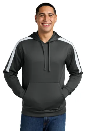 Sport-Tek Sport-Wick Fleece United Pullover Hoodie ST255 Iron Grey/ White