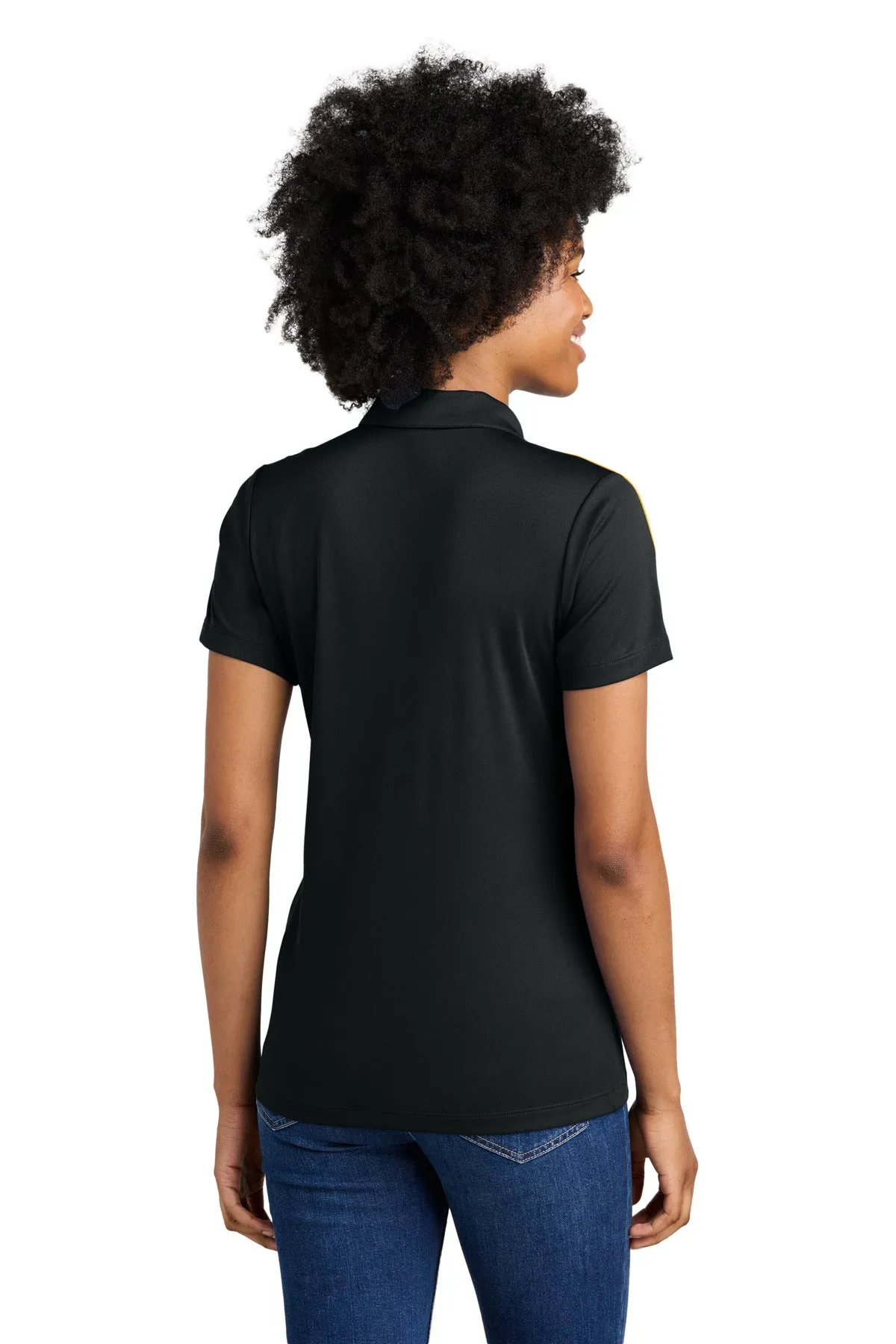 Sport-Tek Women's Competitor United Polo LST104 Black/ Gold