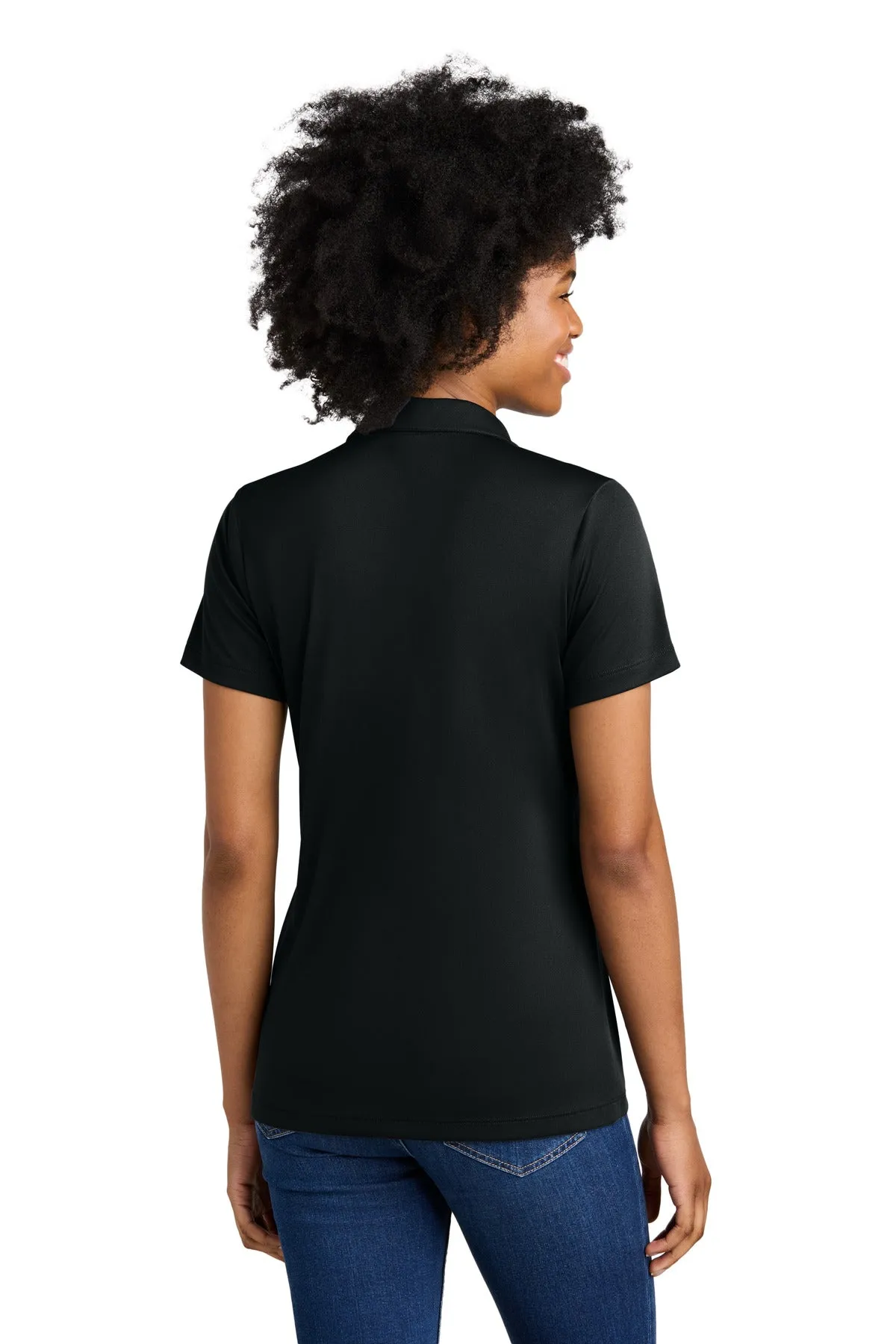 Sport-Tek Women's Competitor United Polo LST104 Black/ White