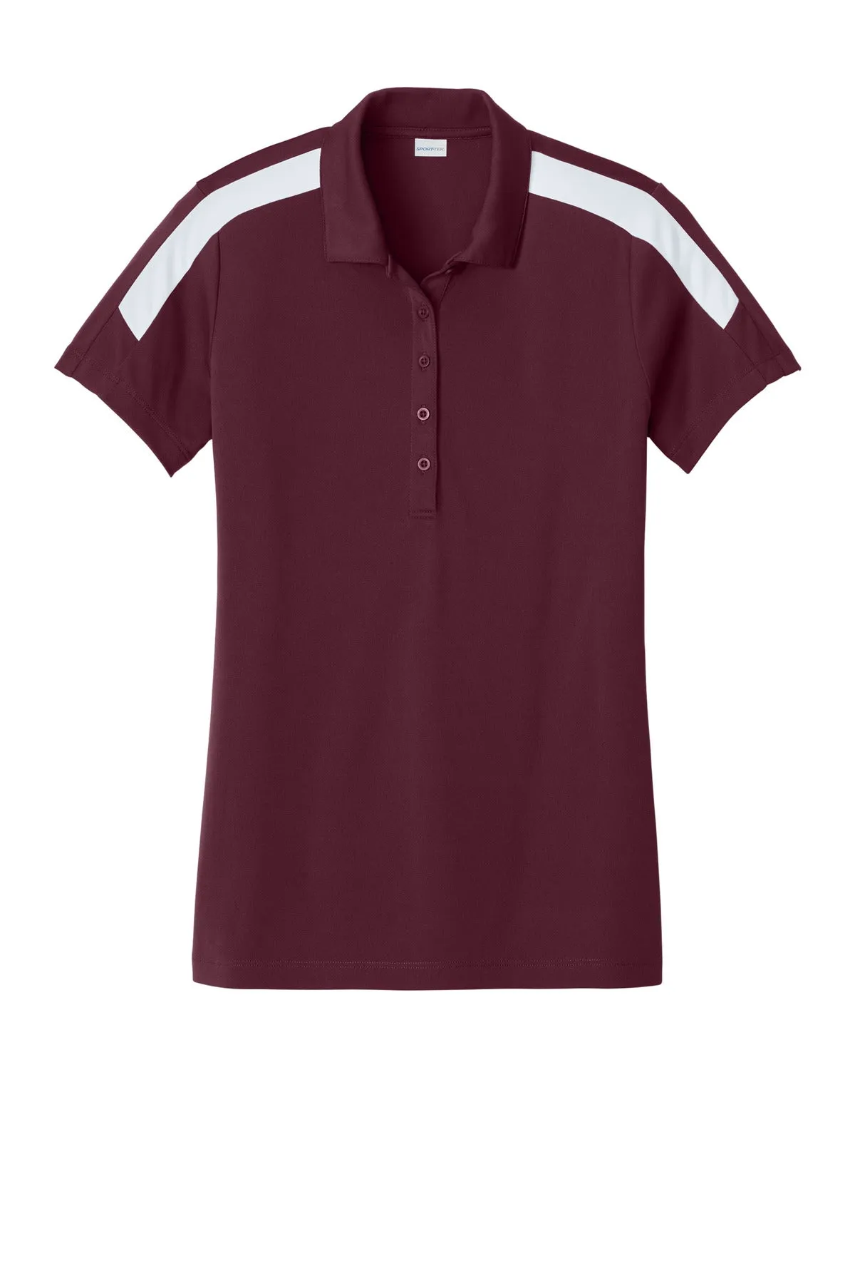 Sport-Tek Women's Competitor United Polo LST104 Maroon/ White