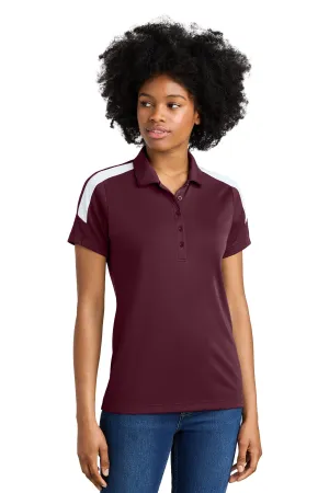 Sport-Tek Women's Competitor United Polo LST104 Maroon/ White