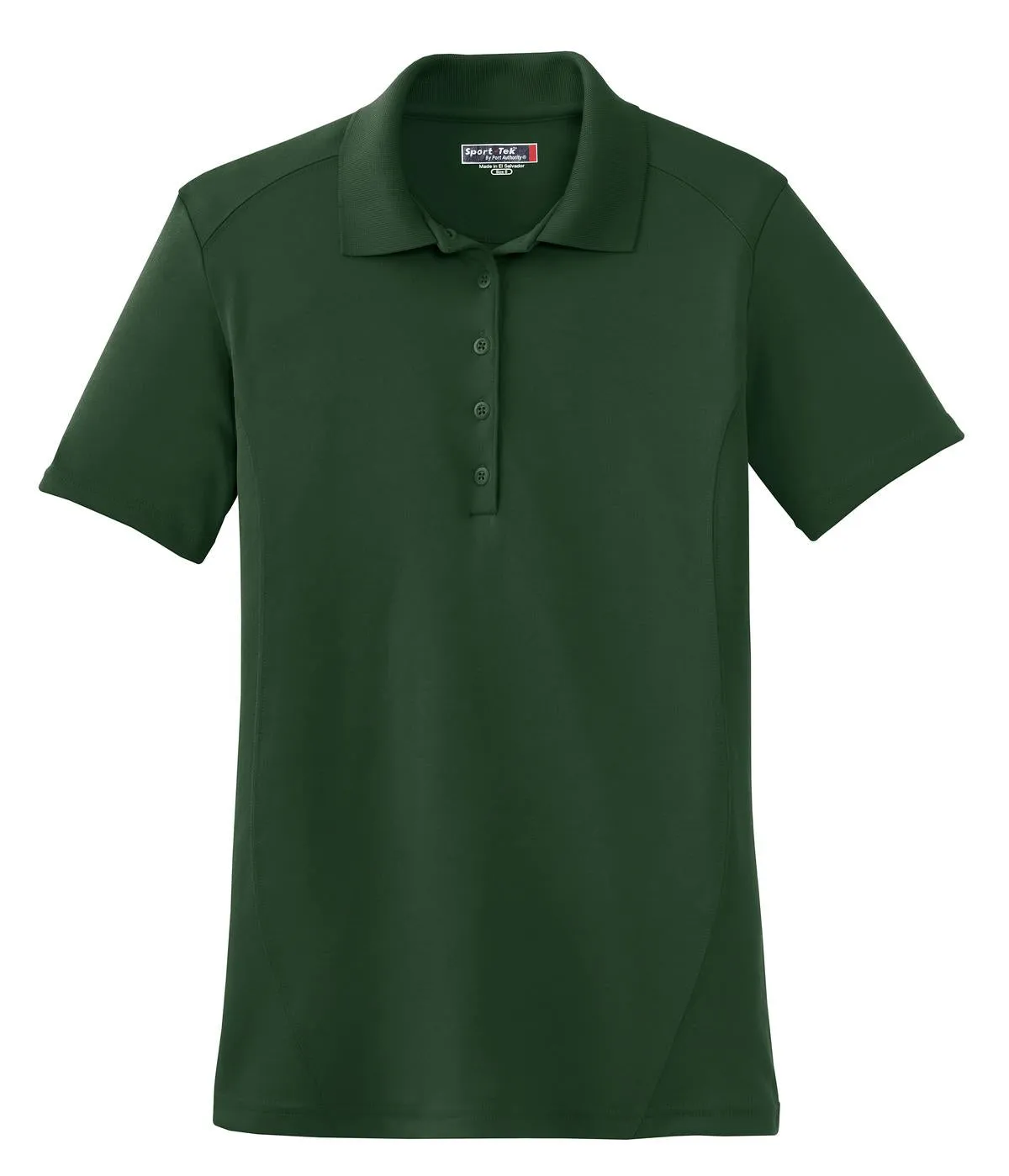 Sport-Tek Women's Dry Zone Raglan Accent Polo. L475 Forest Green