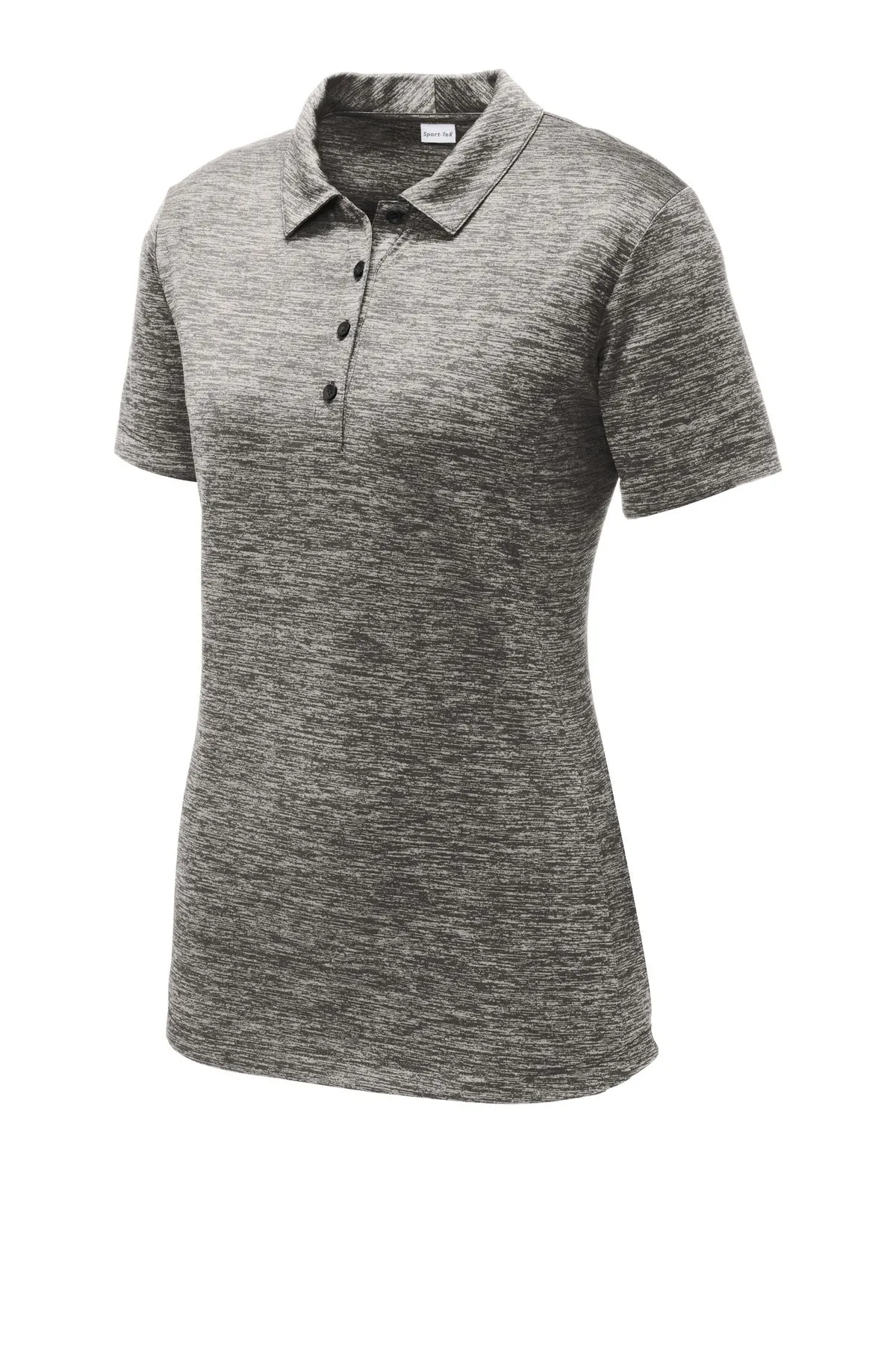 Sport-Tek  Women's PosiCharge  Electric Heather Polo. LST590 Black Electric