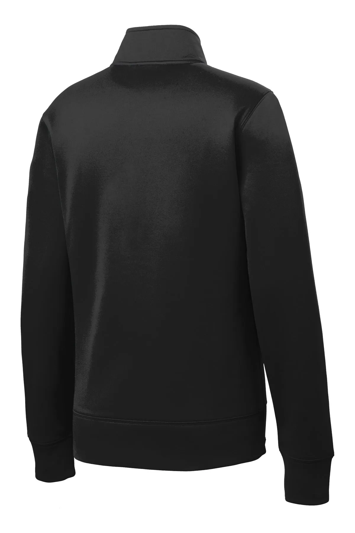 Sport-Tek Women's Sport-Wick Fleece Full-Zip Jacket.  LST241 Black