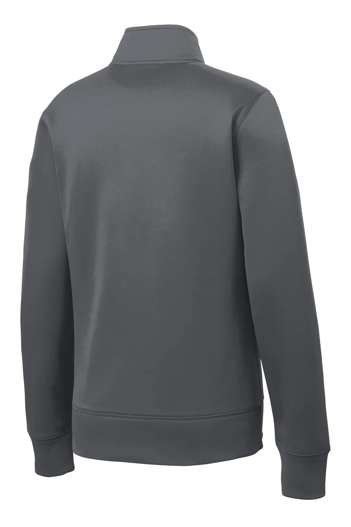 Sport-Tek Women's Sport-Wick Fleece Full-Zip Jacket.  LST241 Dark Smoke Grey