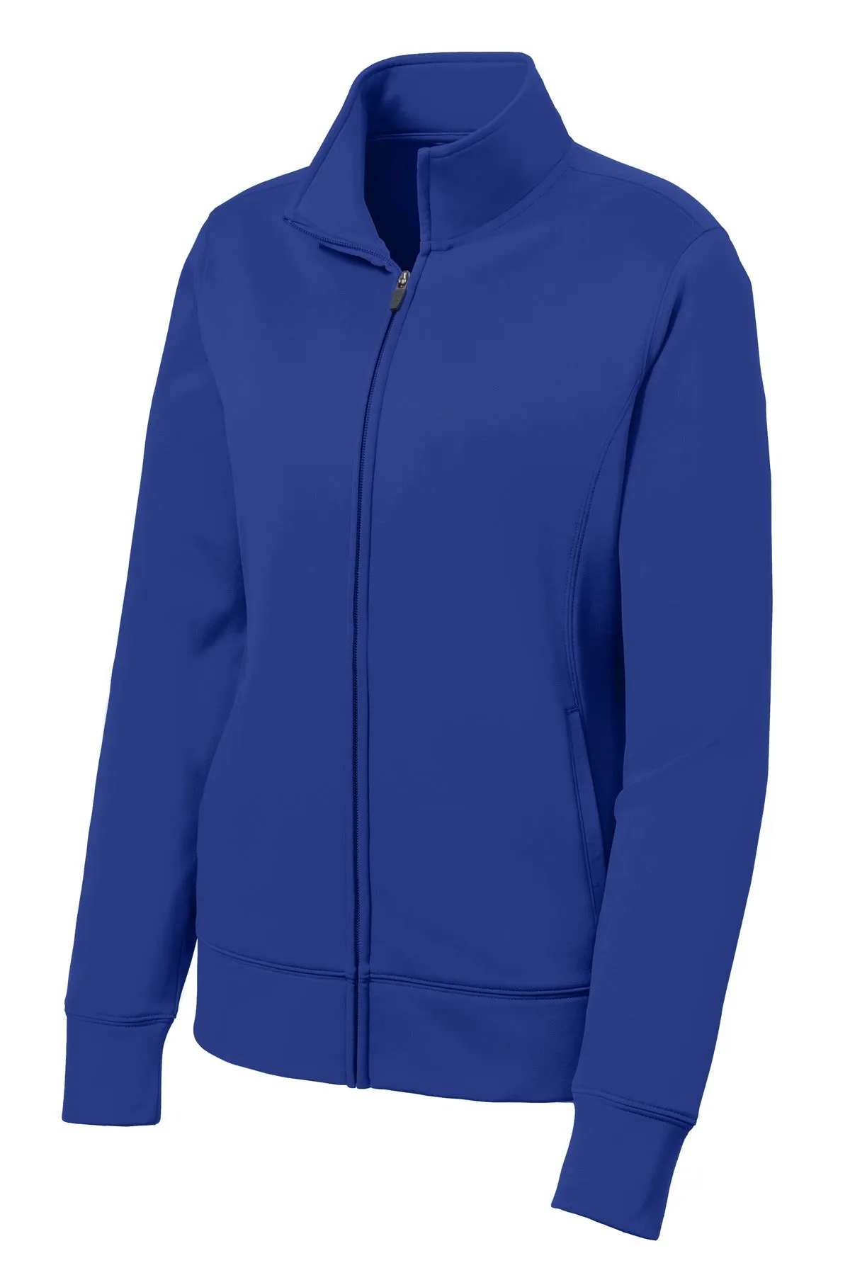 Sport-Tek Women's Sport-Wick Fleece Full-Zip Jacket.  LST241 True Royal