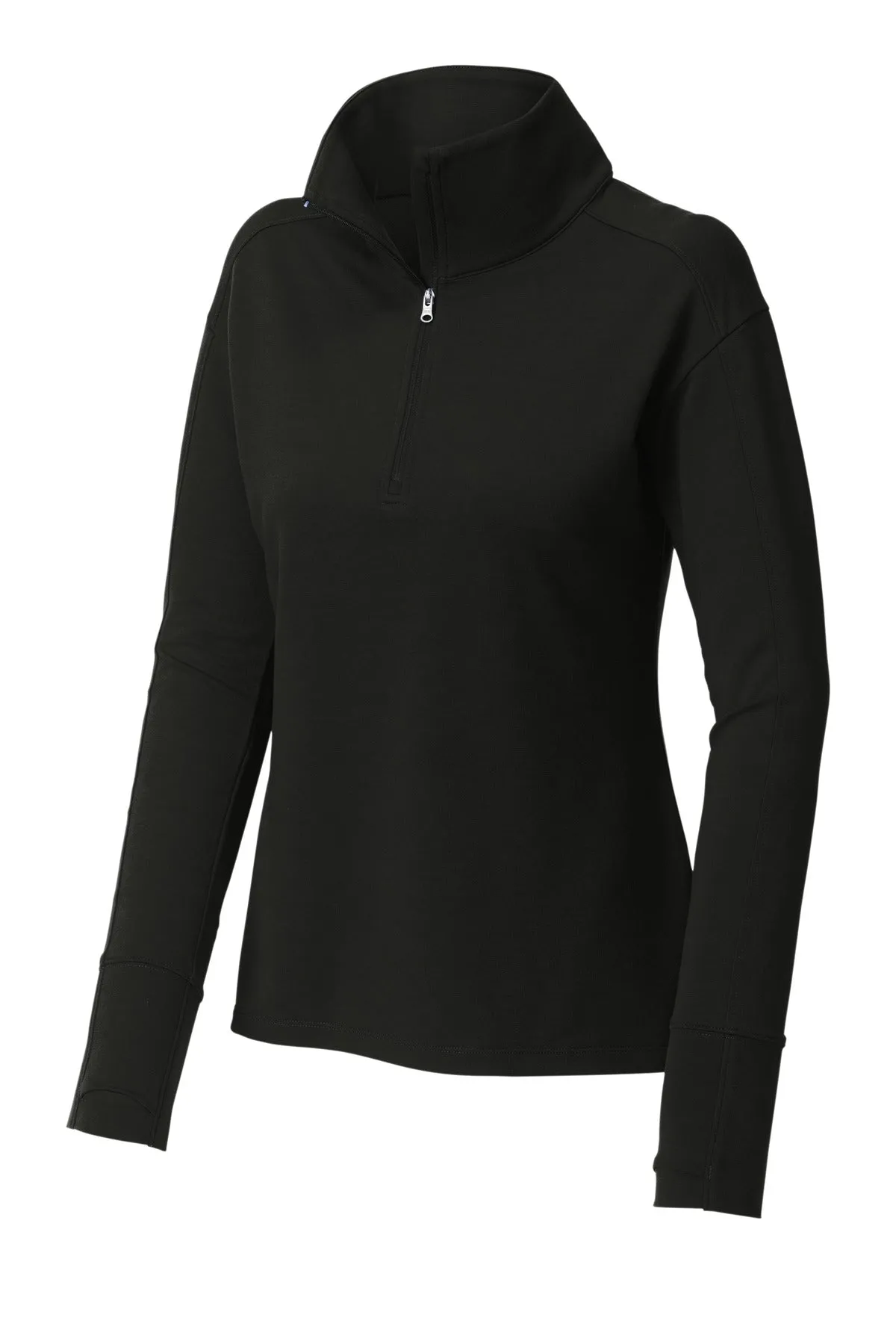 Sport-Tek Women's Sport-Wick Flex Fleece 1/4-Zip. LST561 Black