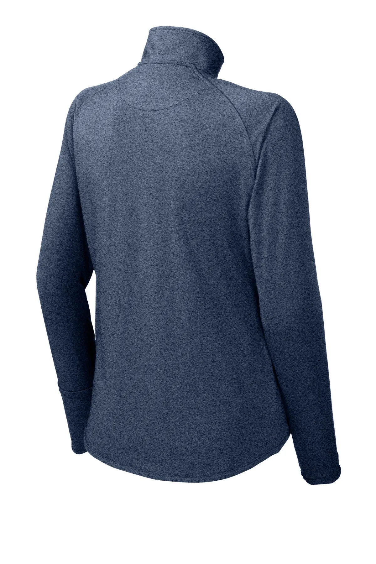 Sport-Tek Women's Sport-Wick Stretch 1/4-Zip Pullover. LST850 True Navy Heather