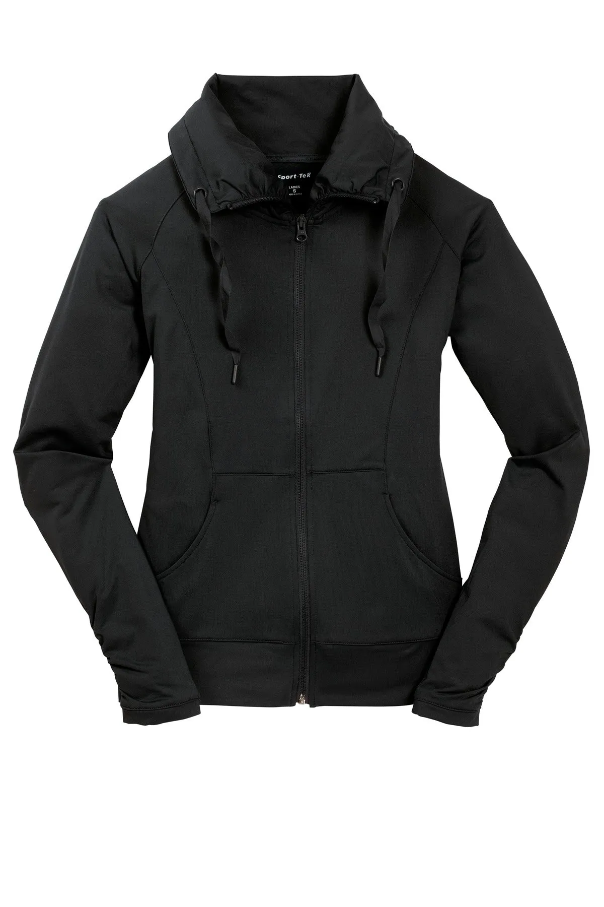 Sport-Tek Women's Sport-Wick Stretch Full-Zip Jacket. LST852 Black