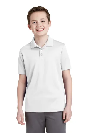 Sport-Tek Youth PosiCharge RacerMesh Polo. YST640 White