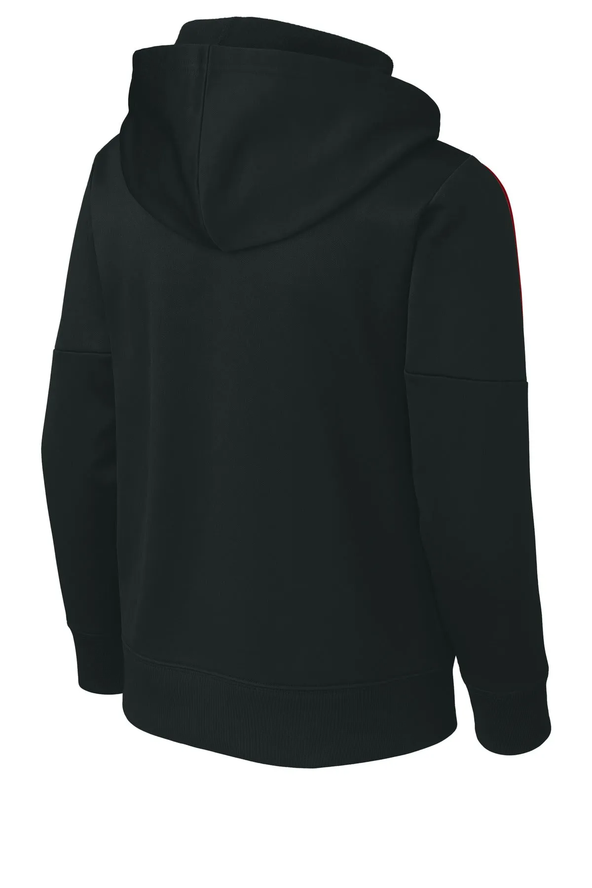 Sport-Tek Youth Sport-Wick Fleece United Pullover Hoodie YST255 Black/ Deep Red