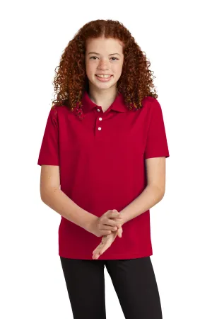Sport-Tek Youth UV Micropique Polo YST740 Deep Red