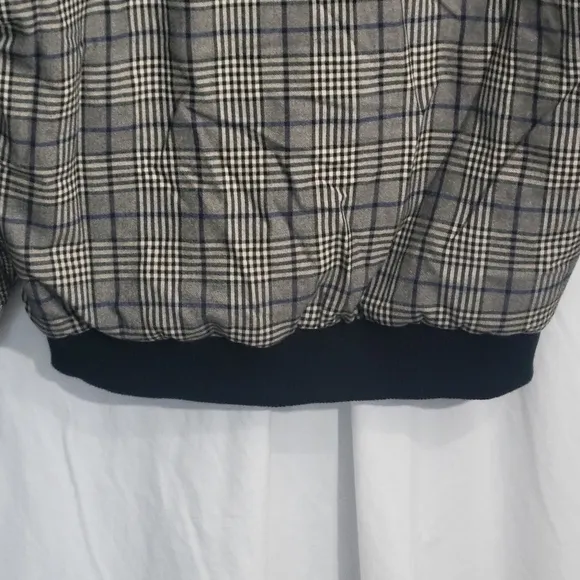 Steve Madden Women's akiri Brown Black Plaid Houndstooth Bomber Jacket Size S