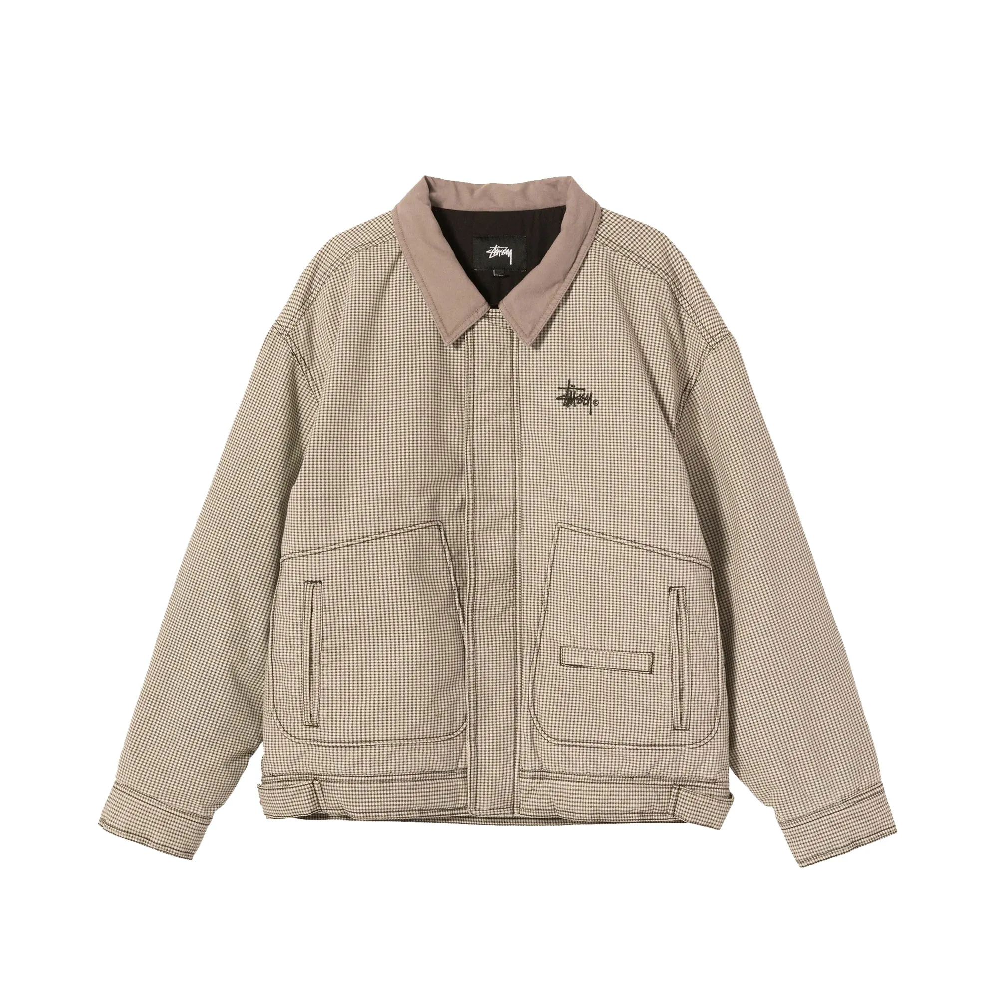 Stussy Mens Drizzler Plaid Bomber Jacket
