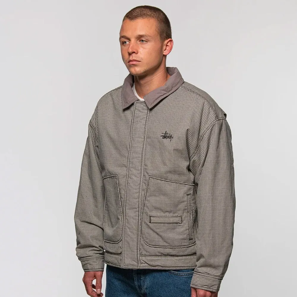 Stussy Mens Drizzler Plaid Bomber Jacket
