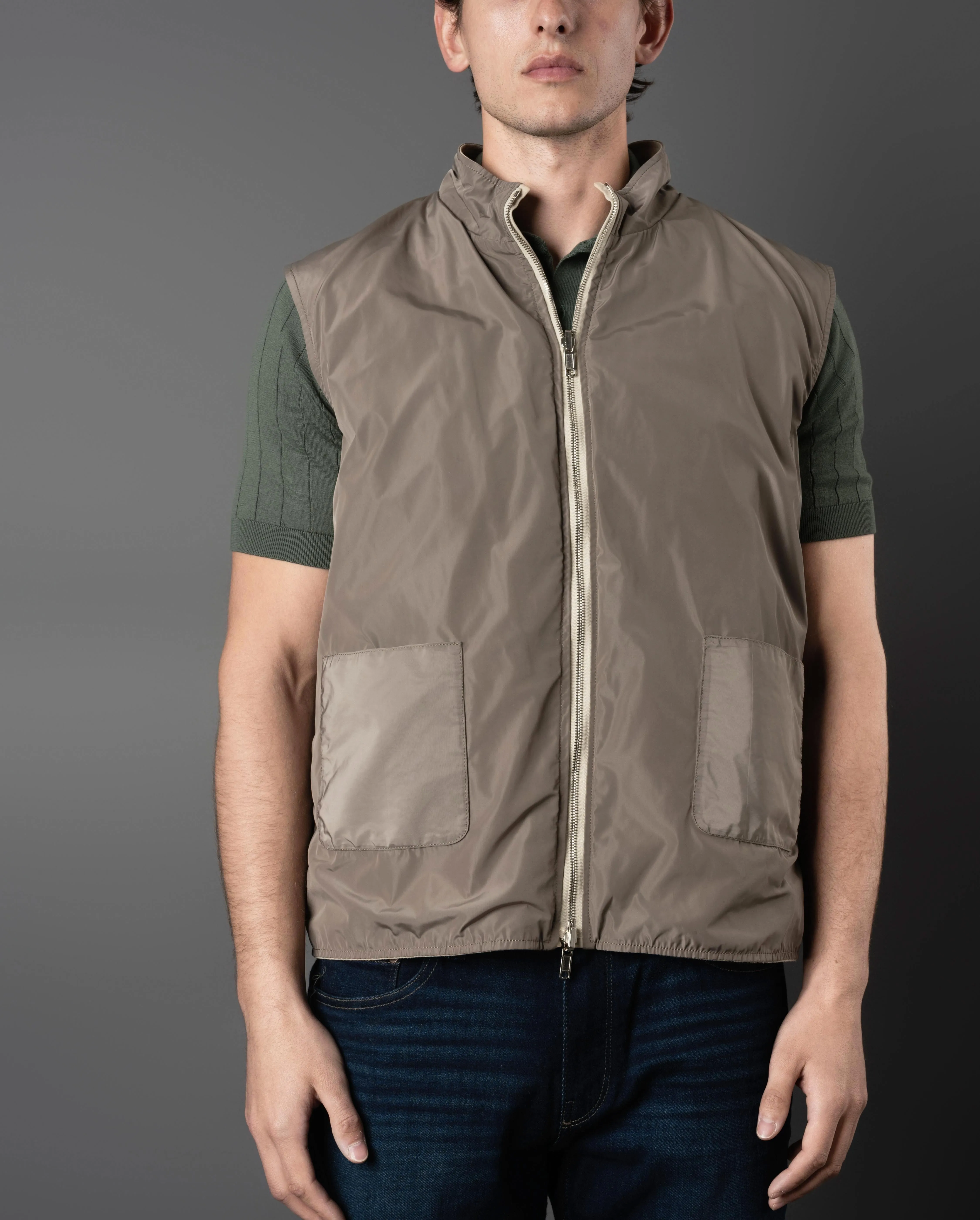 Suede Zip Vest