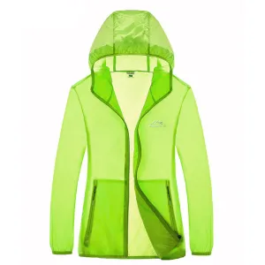 Summer fast dry skin coat hiking outdoor sports skin clothing thin breathable waterproof anti UV couple camping