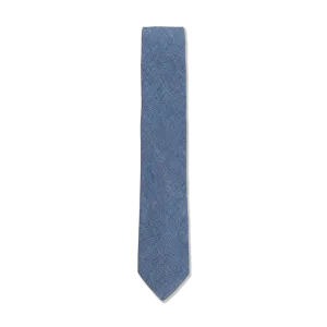 Summer Tie in Mid Blue Pure Linen