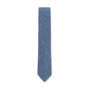 Summer Tie in Mid Blue Pure Linen