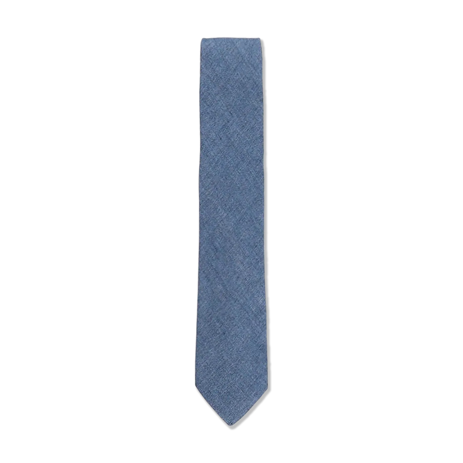 Summer Tie in Mid Blue Pure Linen