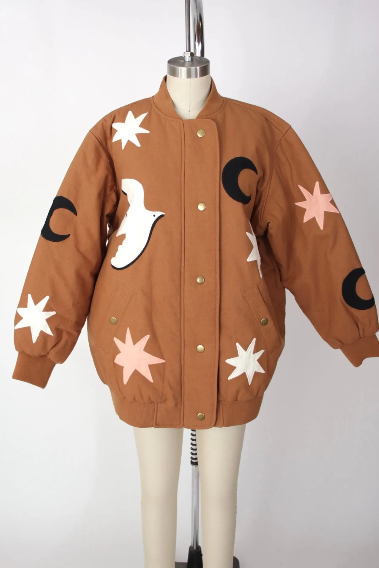 Sézane x Pangea Celestial Embroidered Bomber